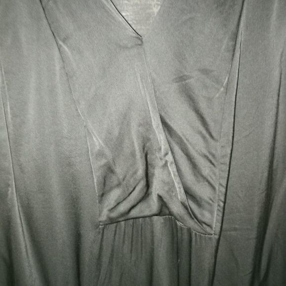 MASSIMO DUTTI Navy Lightweigth Flowy Faux Wrap V Neck Tank Top Size 8 - Picture 6 of 11